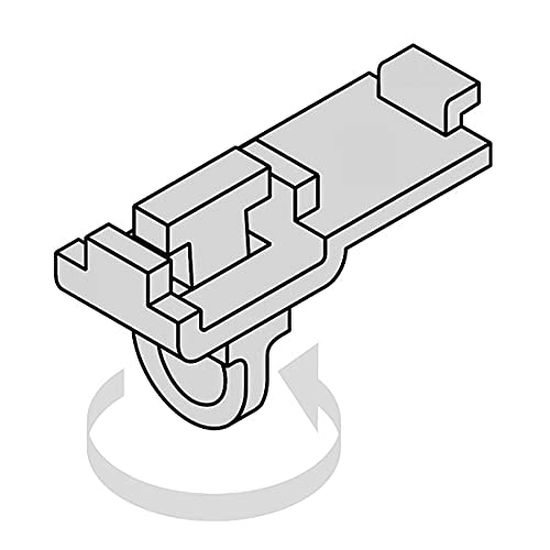 DEMASol 10 Verschlussfeststeller für Aluschiene oder Flächenvorhangschiene mit Spurbreite 6 mm in weiß von DEMASol