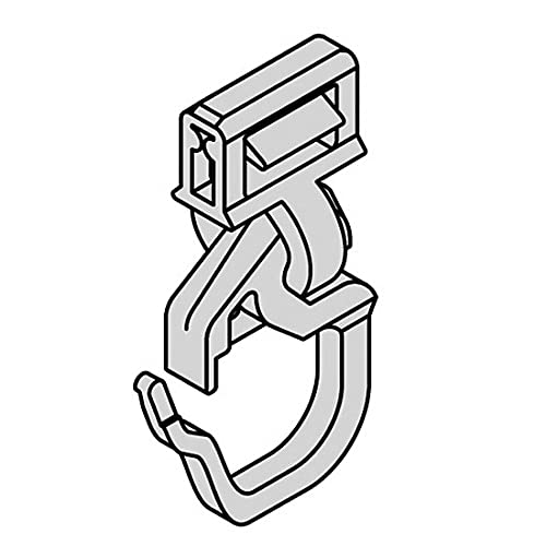 DEMASol Gardinen Clic-Gleiter mit Faltenhaken kurz HINNO HC 71, für Aluminium Gardinenschienen mit 4 mm Spurbreite von DEMASol