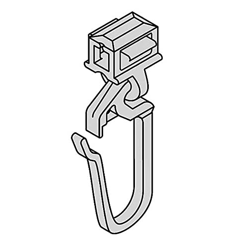 DEMASol Gardinen Clic-Gleiter mit Faltenhaken lang HINNO HC 32, für Aluminium Gardinenschienen mit 6 mm Spurbreite von DEMASol