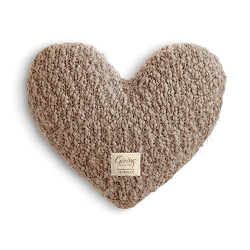 DEMDACO Camel Brown Giving Heart 11 x 10 Plush Polyester Decorative Throw Pillow von DEMDACO