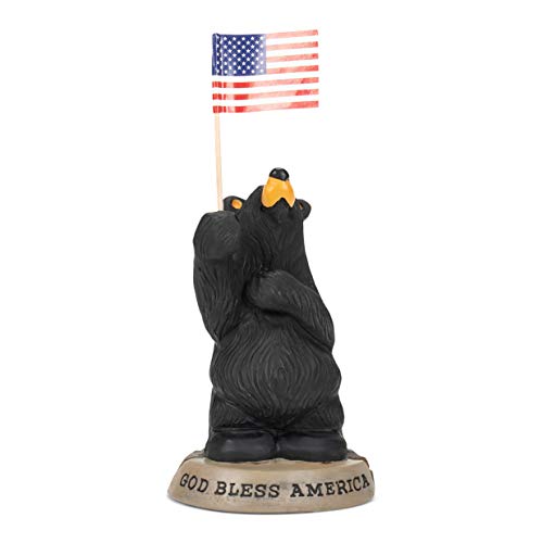 Demdaco Bearfoots God Bless America Black Bear Holding US Flag Figurine 3005080226 New Demdaco Bearfoots God Bless America Black Bear Holding US Flag Figurine 3005080226 New von DEMDACO