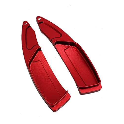 DEMULAX 1 Paar Auto-Lenkrad-Schaltwippen, for Peugeot, 3008 5008 GT 2019 2020, Lenkrad-Schaltwippen-Verlängerung aus Aluminium Schaltwippe(Red) von DEMULAX