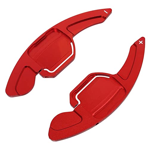 DEMULAX 1 Paar Lenkrad-Schaltwippen, Schalthebelverlängerung, for Seat, Alhambra Ateca Leon MK3 5F FR, Aluminiumlegierung Schaltwippe(Red) von DEMULAX