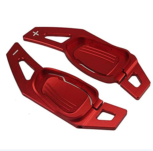 DEMULAX 2 STÜCKE Auto Lenkrad Schaltwippen Schalthebelverlängerung, for Audi, A5 S5 S3 S6 SQ5 RS3 RS6 RS7 Auto Styling Aluminium Schaltwippe(Red) von DEMULAX