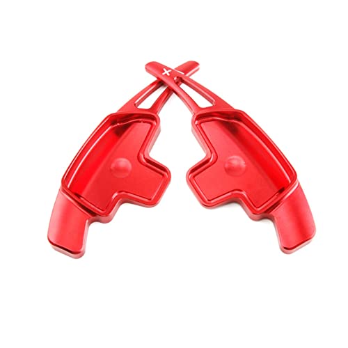 DEMULAX 2 STÜCKE Lenkradpaddel Auto Ersatz Verlängerung Schalthebelabdeckung, for Mercedes-Benz, ABCE GLE Klasse W176 W205 W246 C117 W218 Schaltwippe(Red) von DEMULAX