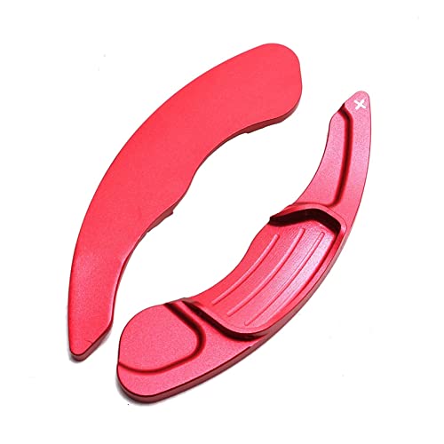 DEMULAX 2 Stück Lenkrad-Schaltwippen-Verlängerung, Schalthebelabdeckung, for Ford, for Mondeo, Edge Taurus, for Lincoln, MKC MKX MKZ 2013-2019 Schaltwippe(Red) von DEMULAX