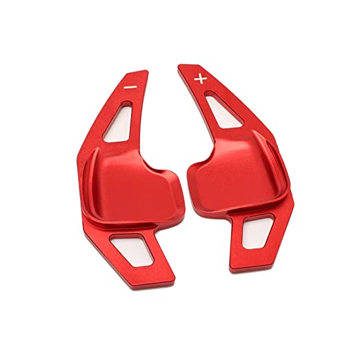 DEMULAX 2 Stück Lenkrad-Schaltwippen-Verlängerung, for, F30 F31 F32 F10 F20 F22 F15 F16 X1 X3 X4 X5 X6 Aluminium Schaltwippe(Red) von DEMULAX