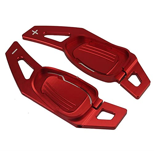 DEMULAX 2 Stück Lenkradschaltpaddel-Verlängerung, for Audi, SQ5 2014-2016 S5 2016-2017 Autolenkrad-Naben-Verlängerungsdekoration Schaltwippe(Red) von DEMULAX
