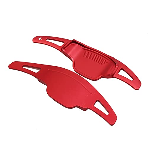 DEMULAX 2 Stück Schalthebelwippen Lenkradschalthebelverlängerung Lenkradnabenverlängerung, for Chevrolet, for Camaro, 2012-2015 Aluminium Schaltwippe(Red) von DEMULAX
