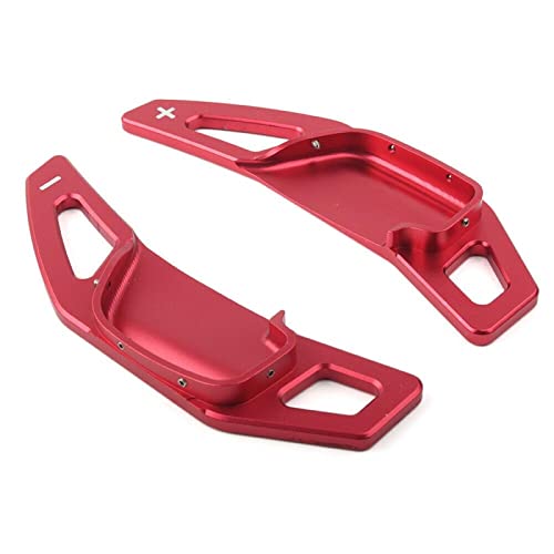DEMULAX 2-teilige Lenkrad-Schaltwippenverlängerung, for Toyota, Reiz Camry Coroll Ralink Zelas Auto Car Styling 2011-2018, Aluminium Schaltwippe(Red) von DEMULAX