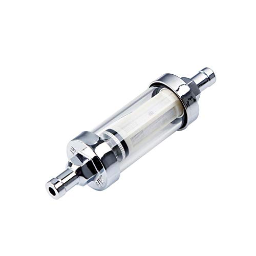 DEMULAX 5/16 "Universal Chrom Glas Clearview Kraftstoff Filter Benzin öl Inline Wiederverwendbare Auto-Luftfilter von DEMULAX