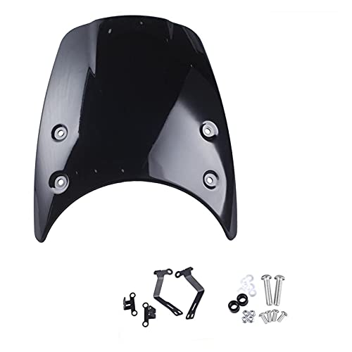 DEMULAX ABS ABS Windschutz Windschutzscheibe Windschutzscheibe Fliegengitter Scheinwerferverkleidung Abdeckung, for, R Nine T 2014 2015 2016 2017 R9T R NINET Motorrad Windschutzscheibe(Black) von DEMULAX