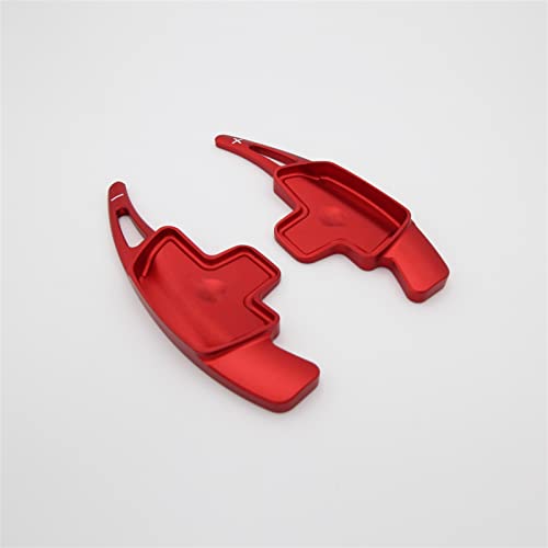 DEMULAX Auto Lenkrad Schaltwippenverlängerung, for Benz, ABCE CLA GLK CLS Aluminium Schaltwippe(Red) von DEMULAX