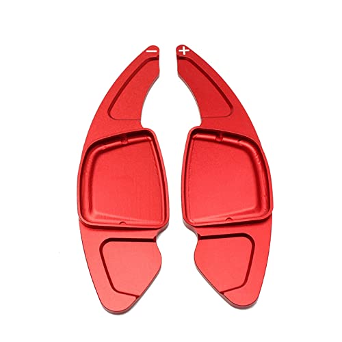 DEMULAX Auto-Rad-Schalthebel-Paddel-Schaltung, for Audi, A3 A4 S4 A5 A6 C8 A7 A8 E-tron Etron S 2020 2021 Lenkrad-Schalthebel-Getriebeverlängerung Schaltwippe(Red) von DEMULAX
