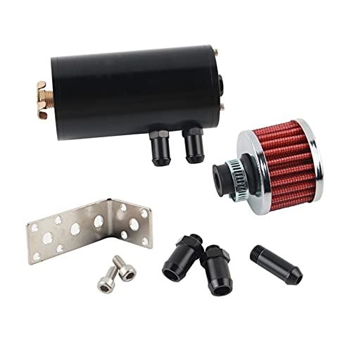 DEMULAX Auto Universal Aluminium 0,3 L Gebürstet Puzzled Catch Öltank Kann Mit Filter Kann Öl Auto-Luftfilter von DEMULAX