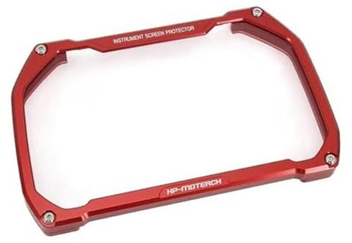 DEMULAX Displayschutzfolie Motorrad Meter Rahmenabdeckung Schutzteile, for R1200GS R1250GS R1250GSA F850GS F750GS F900 F900R Armaturenbrett-Displayschutz(BLACK Red) von DEMULAX