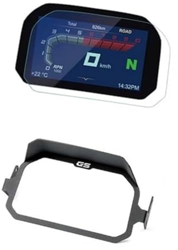 DEMULAX Displayschutzfolie R1250GS ADV Motorrad TFT Anti-Diebstahl-Rahmenabdeckung Schutzteile, for R1200GS LC R 1250 GS, for ADVENTURE 17-21 Armaturenbrett-Displayschutz(BLACK White) von DEMULAX