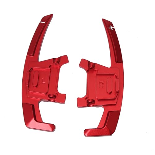 DEMULAX Ersetzen Sie die Auto-Lenkrad-Paddel-Verlängerung, Schalthebel aus Metall, Schaltwippen-Verlängerung, for VW, for Golf, 7 GTI R GTD GTE MK7 2014-2019 Schaltwippe(Red) von DEMULAX