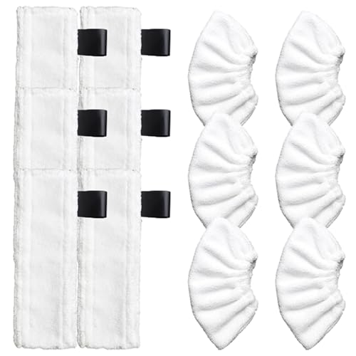 DEMULAX For EasyFix SC2 SC3 SC4 SC5 Steam Mop Tuch Reinigungspad Tuchabdeckung Lumpen Ersetzen Zubehör Moppreiniger Ersatzteile Ersatzteile für Dampfreiniger(12pcs) von DEMULAX