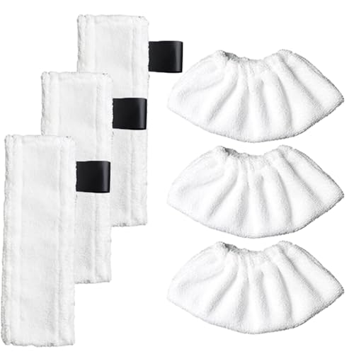 DEMULAX For EasyFix SC2 SC3 SC4 SC5 Steam Mop Tuch Reinigungspad Tuchabdeckung Lumpen Ersetzen Zubehör Moppreiniger Ersatzteile Ersatzteile für Dampfreiniger(6pcs-02) von DEMULAX