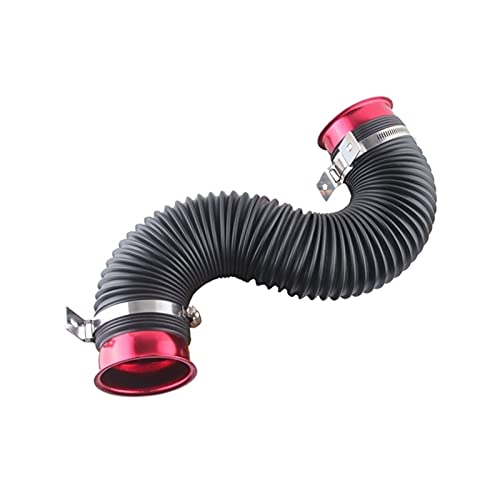 DEMULAX Großhandel Hochleistungs-Universal-76-mm-Luftfilterrohr Multi-Flexibles Luftansaugrohr Auto-Luftfilter(Red) von DEMULAX