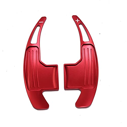 DEMULAX Lenkrad-Schaltwippen-Verlängerungs-Schalthebel-Getriebesatz, for Ford, for Mustang, 2015 2016 2017 2018 2019 Aluminium-Kohlefaser Schaltwippe(Red) von DEMULAX