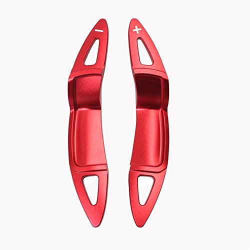 DEMULAX Lenkrad-Schaltwippenverlängerung, for Mini, MK2 Roadster Coupé Paceman Cooper S JCW R55 R56 R57 R58 R59 R60 R61 LCI Aluminium Schaltwippe(Red) von DEMULAX