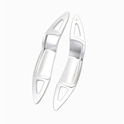 DEMULAX Lenkrad-Schaltwippenverlängerung, for Mini, MK2 Roadster Coupé Paceman Cooper S JCW R55 R56 R57 R58 R59 R60 R61 LCI Aluminium Schaltwippe(Silver) von DEMULAX