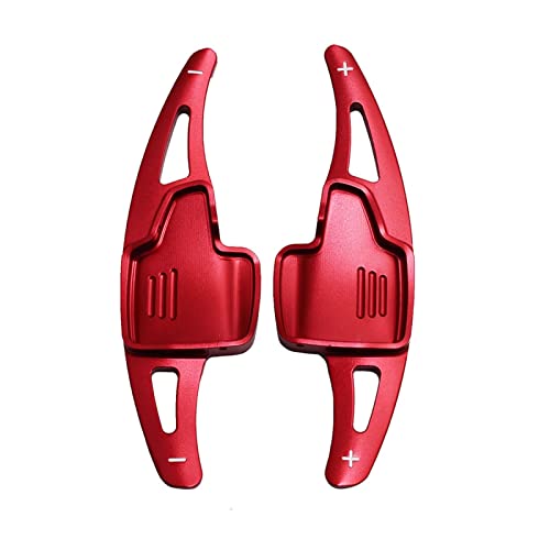 DEMULAX Lenkradschalthebel Schaltwippenverlängerung Innenausstattung, for Ford, for Focus, Escape, for Kuga, 2017 2018 2019 Aluminium Schaltwippe(Red) von DEMULAX