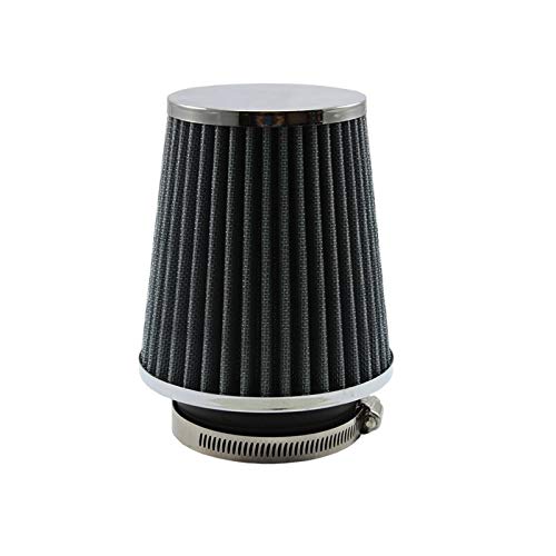 DEMULAX Universal Auto Luftfilter 3 zoll Cold Air INTAKE Kompressor 76mm Ansaugschlauch Kit Auto-Luftfilter(SILVER) von DEMULAX
