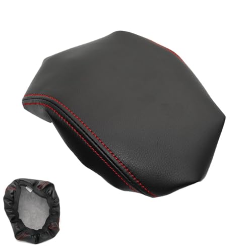 DEMULAX for VW, for Tiguan, 2014 2015 2016 Mikrofaser-Leder Autoinnenraum Mittelkonsole Deckel Armlehne Box Abdeckung Schutzverkleidung Auto-Armlehnenbezug(B red line) von DEMULAX