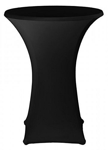 Dena Stehtischhusse Basic D1 Plain-Jersey Stretch für 70 bis 85 cm Durchmesser überwurf, Farbe:schwarz, Maße:Ø 70-85 cm von DENA Textile Productions