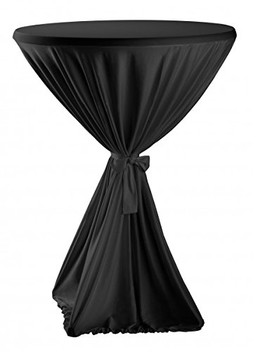 Dena Stehtischhusse Garden Twin-Jersey für 70 bis 85 cm Durchmesser überwurf, Farbe:schwarz, Maße:Ø 70-85 cm von Dena