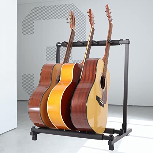DENEST 3-Fach Gitarrenständer, Ständer für Gitarren und Bass, Guitar Stand mit Gummi Gepolstert, Gitarrenständer Mehrfach, Gitarren Ständer für Akustikgitarre, Westerngitarre (3-Fach 62.5×47×73cm) DENEST 3-Fach Gitarrenständer, Ständer für Gitarren und Bass, Guitar Stand mit Gummi Gepolstert, Gitarrenständer Mehrfach, Gitarren Ständer für Akustikgitarre, Westerngitarre (3-Fach 62.5×47×73cm) von DENEST