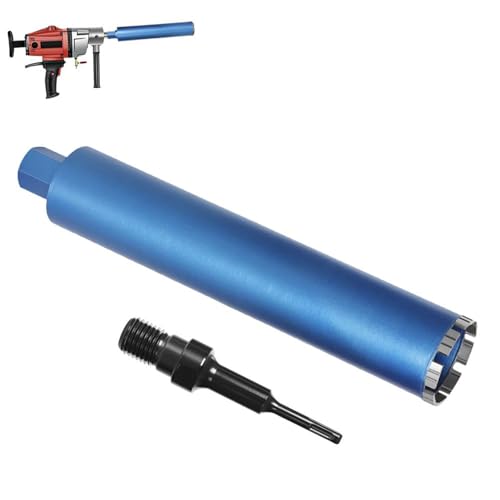 1 ¼ UNC Diamantbohrkrone Dosensenker mit 10mm Turbo | L 460 mm | Ø 112 mm | 9 Segmente | SDS-plus, Diamant-Bohrkron Kernbohrkrone für Kernbohrgeräte, Nass- / Trocken Bohrkrone Fliesenbohrer für Beton von DENEWERK