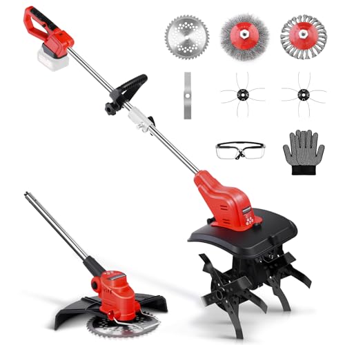 2-IN-1 Doppelmotorkopf AKKu Gartenfräse und Rasentrimmer Kompatibel mit Makita-Akkus, Akku Bodenhacke mit 5 Klingentypen und Unkrautbürste, Akku Motorhacke für Klein Beet & Garten 2-IN-1 Doppelmotorkopf AKKu Gartenfräse und Rasentrimmer Kompatibel mit Makita-Akkus, Akku Bodenhacke mit 5 Klingentypen und Unkrautbürste, Akku Motorhacke für Klein Beet & Garten von DENEWERK
