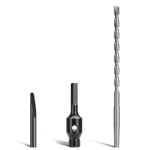 HEX Aufnahmeschaft Verlängerung 110mm mit Zentrierbohrer（Gewinde M22 auf HEX) Adapter für Kernbohrkrone Diamant Bohrkrone Lochsägen von DENEWERK
