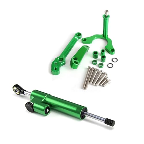 DENGG Lenkstabilisierung Dämpfer Für Kawasaki Z900 Z 900 Z900 2017-2023 Motorrad Lenkung Dämpfer Halterung Montieren Moto Lenkung Stabilisieren Unterstützung (Color : Grün) von DENGG