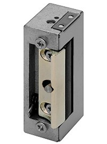 DENI E-Öffner Elektrischer Türöffner mit Tagesentriegelung und Speicherfunktion AC/DC, Edelstahl, Silver von Deni