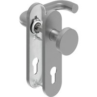 Deni - Zimmertür-Kurzschild-Garnitur er 9 mm ls U-Form, Kurzsch. fs, pz U-Form, Kurzsch. fs, pz von DENI