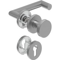Deni - Zimmertür-Rosetten-Garnitur er 8 mm ls L-Form m. Re., pz L-Form m. Re., pz von DENI