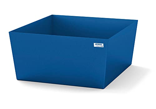 DENIOS® Auffangwanne aus Stahl | ohne Gitterrost | Stahl | blau | für 1 Fass à 200 Liter | 217 Liter | 815 x 885 x 378 mm | Arbeitssicherheit Notfall-Umweltschutz-Produkte von DENIOS