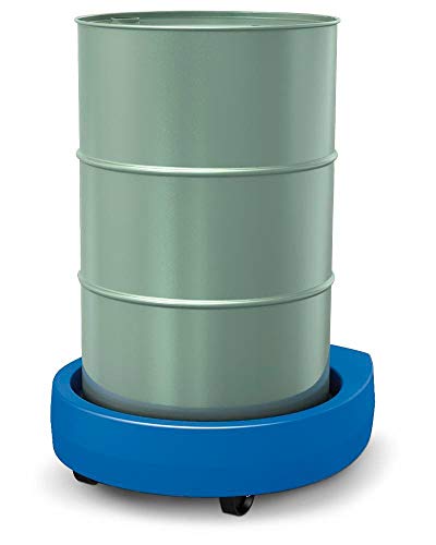 DENIOS Fassroller Poly100 E aus Kunststoff, blau, für 200 Liter Fässer, Traglast 300 kg, zum sicheren Transport schwerer Lasten, 2 Lenkrollen, 2 Bockrollen, integrierte Tropfwanne DENIOS Fassroller Poly100 E aus Kunststoff, blau, für 200 Liter Fässer, Traglast 300 kg, zum sicheren Transport schwerer Lasten, 2 Lenkrollen, 2 Bockrollen, integrierte Tropfwanne von DENIOS