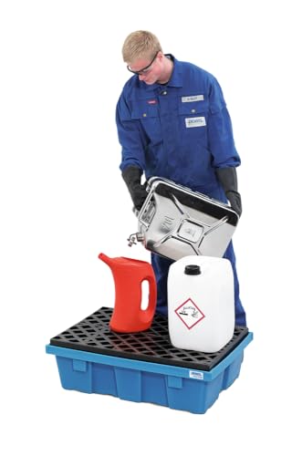 Kleingebindewanne classic-line aus Polyethylen (PE), mit PE-Gitterrost, 60 Liter von DENIOS