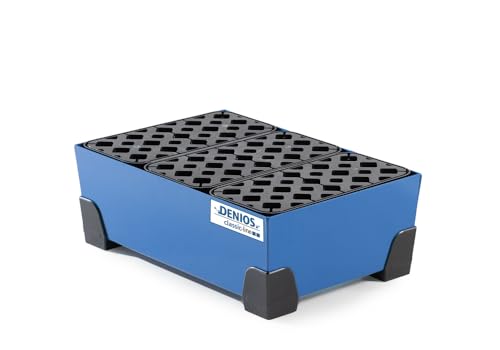 Kleingebindewanne classic-line aus Stahl, lackiert, m. PE-Gitterrost, 30 Liter, 584x392x200 von DENIOS
