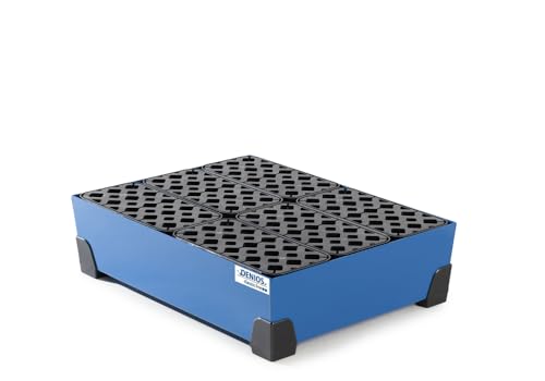 Kleingebindewanne classic-line aus Stahl, lackiert, m. PE-Gitterrost, 65 Liter, 774x584x200 von DENIOS