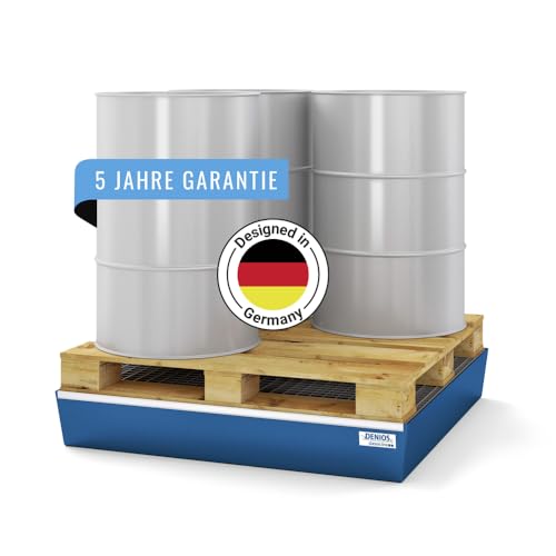Auffangwanne classic-line aus Stahl für 4 Fässer, lackiert, m. Gitterrost, 1236x1210x190 Auffangwanne classic-line aus Stahl für 4 Fässer, lackiert, m. Gitterrost, 1236x1210x190 von DENIOS