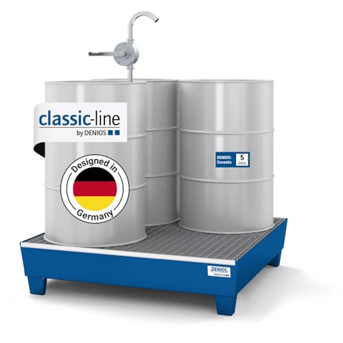Auffangwanne classic-line aus Stahl für 4 Fässer, lackiert,unterfahrbar, m. Gitterrost,1236x1210x290 Auffangwanne classic-line aus Stahl für 4 Fässer, lackiert,unterfahrbar, m. Gitterrost,1236x1210x290 von DENIOS