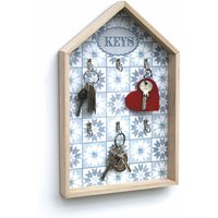 Schlüsselkasten Weiß Holz Keys 32594 Schlüsselbox Schlüsselschrank Landhaus Vintage Shabby Chic von DENK