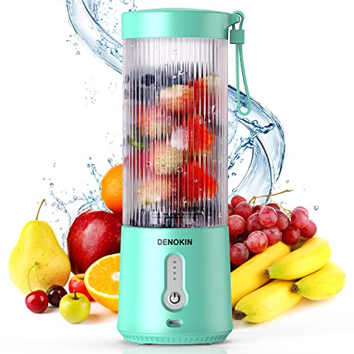 Tragbarer Mixer für Smoothies und Shakes,Portable Blender Smoothie Maker USB Standmixer Mini Mixer to go für Sport,Reisen und Küche von DENOKIN